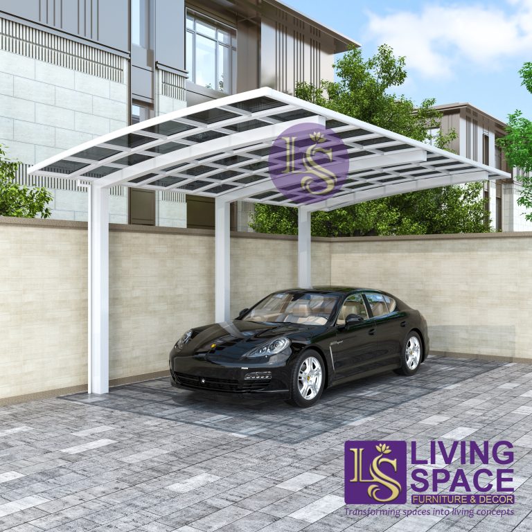 Cantilever Single Carport White