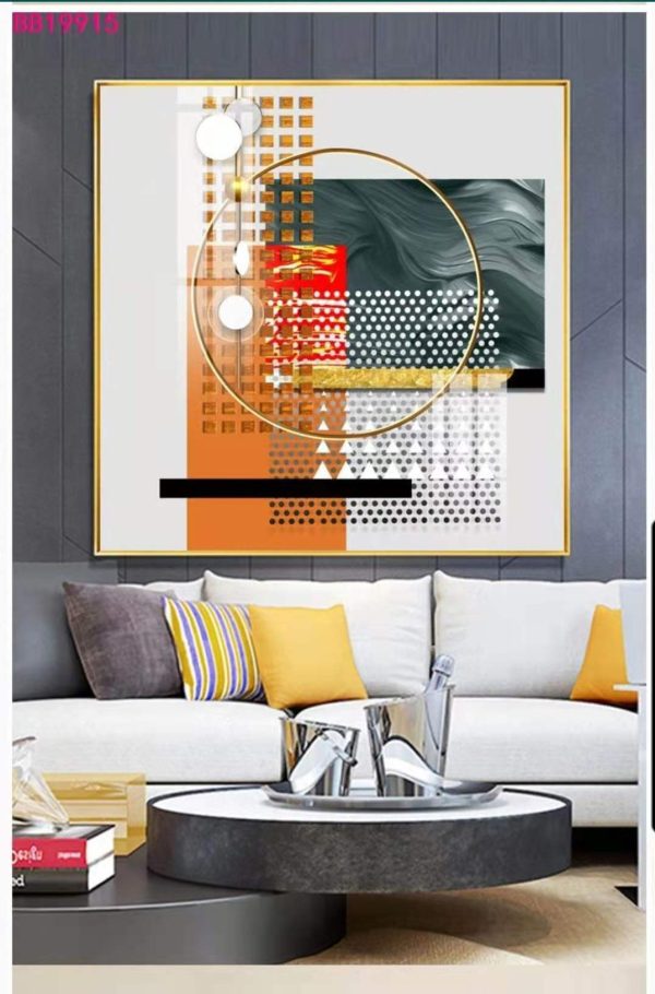 Abstract Black and Golden Life Wall Art | Living Space