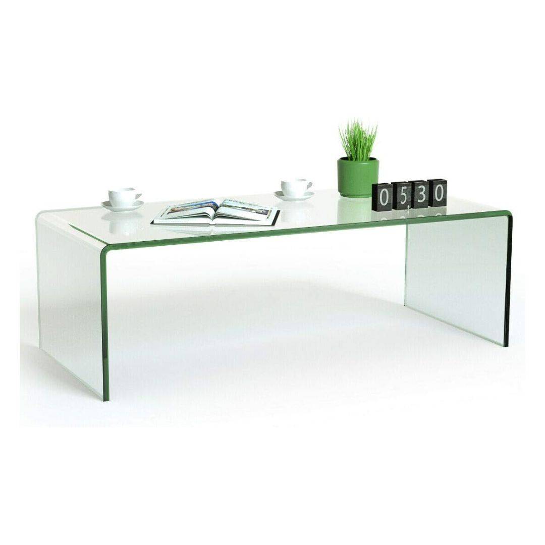U Shape Glass Coffee Table | Living Space