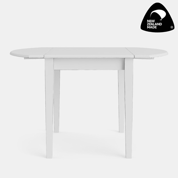 Aged White Color Villager Drop Leaf Table - Living Space