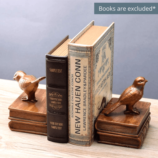 Gold Bird Bookend Home Decor