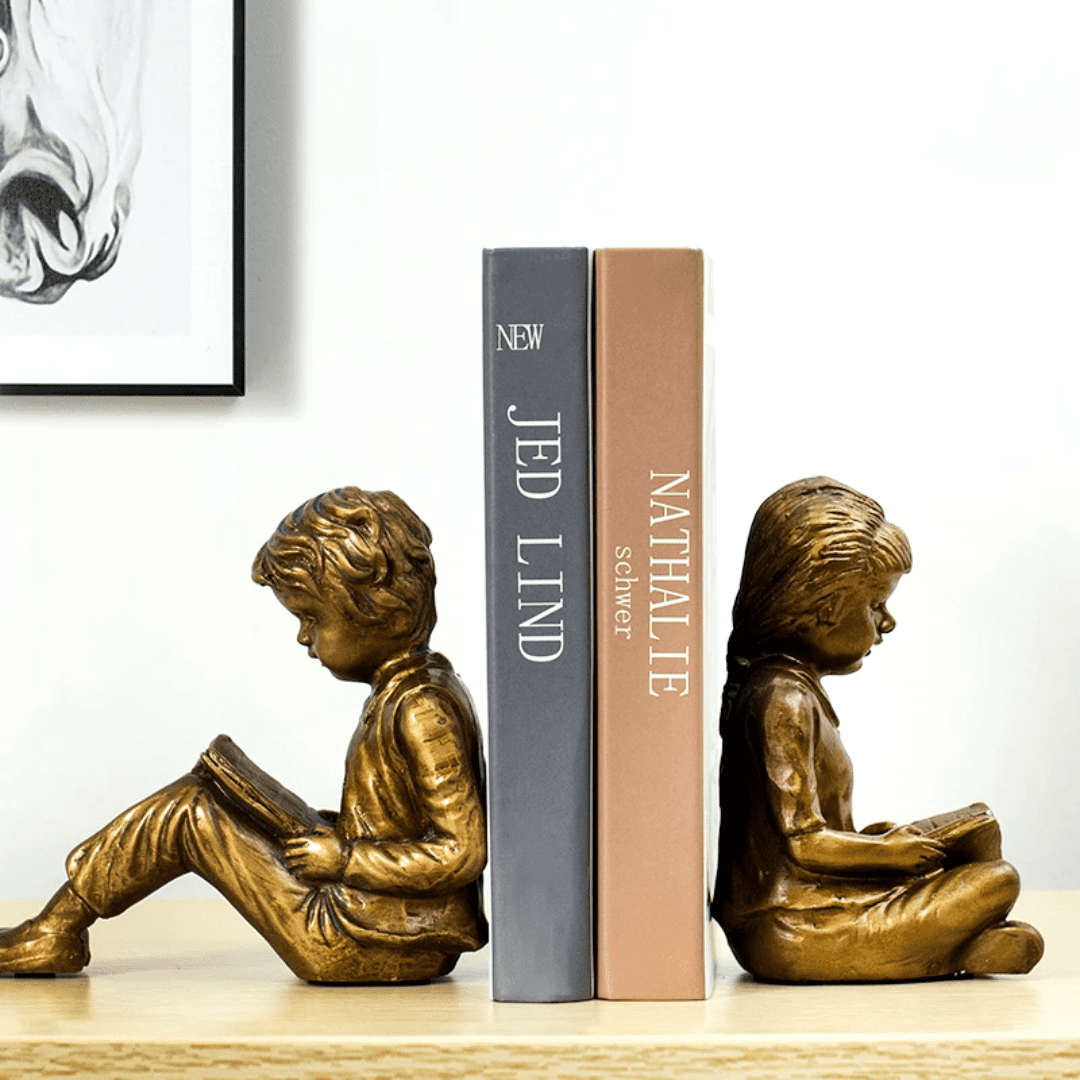 Girl Boy Bookend Home Decor