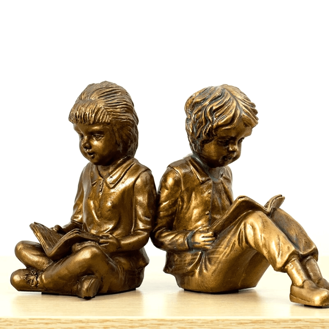 Girl Boy Bookend Home Decor