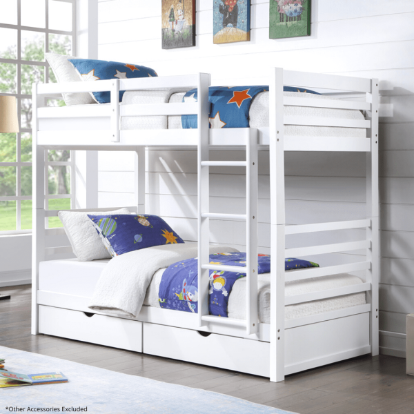 Harper Wooden Bunk Bed - White