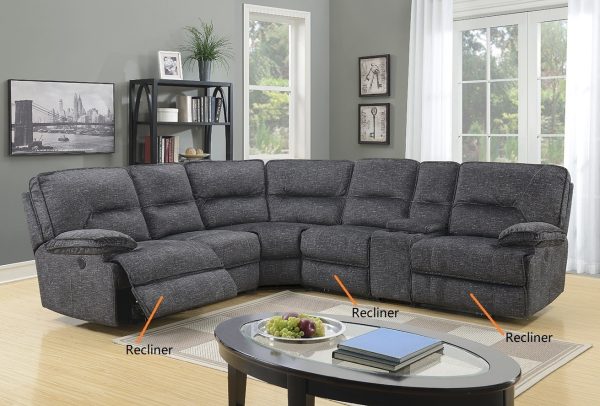 Alliston Fabric Sectional Recliner Lounge Suite