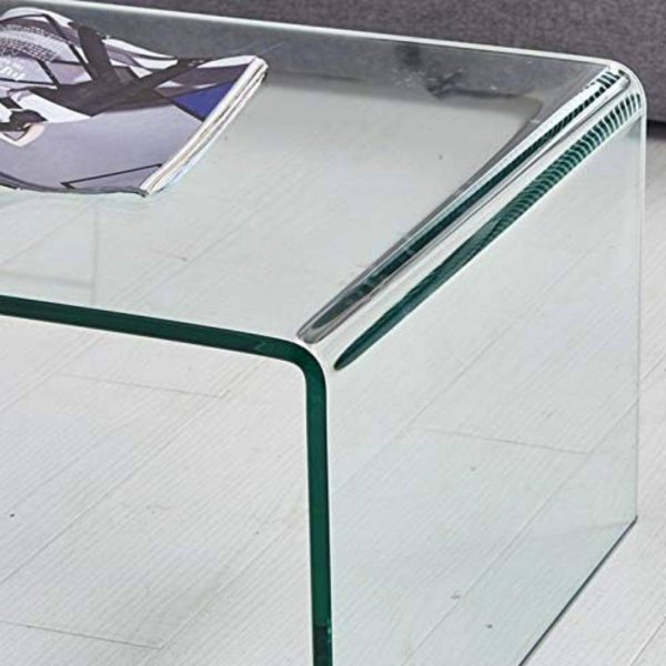 U Shape Glass Coffee Table