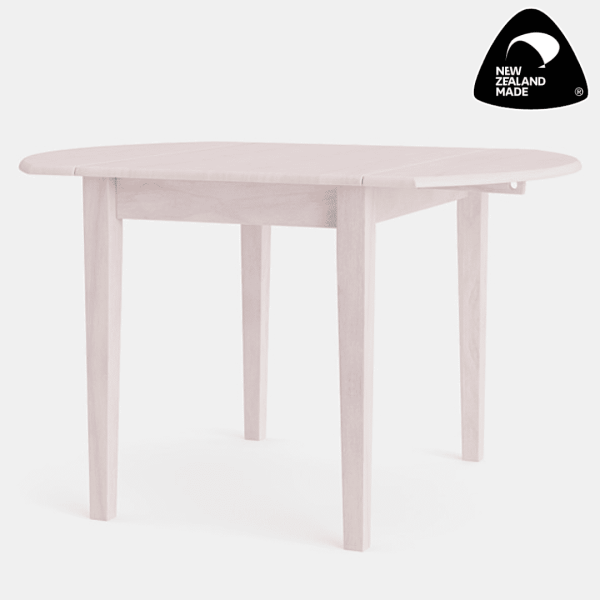 Whitewash Color Villager Drop Leaf Table - Living Space