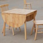 Drop Leaf Wooden Dining Table - foldable dining table