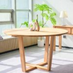 round wooden dining table