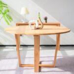 round wooden dining table